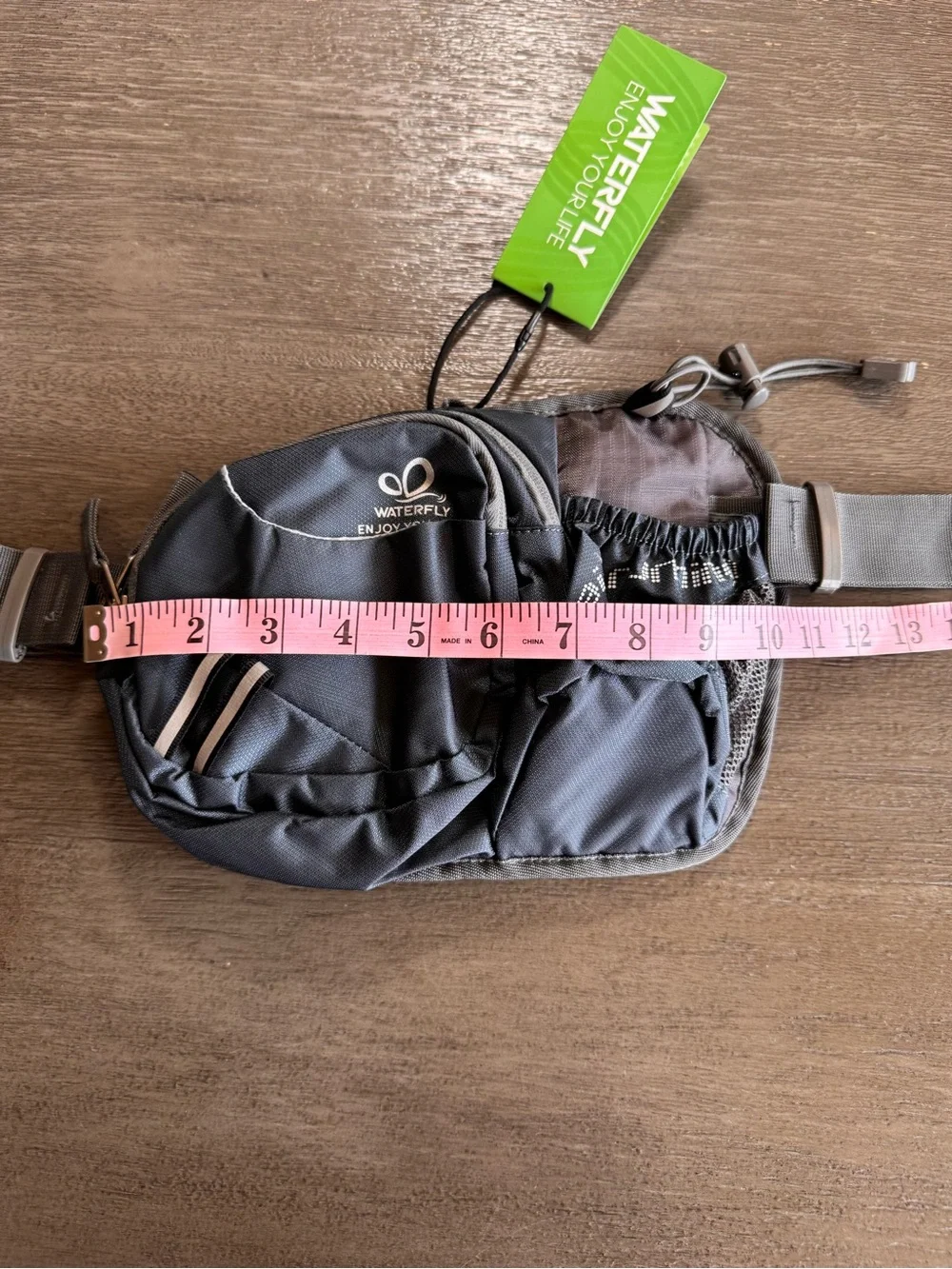 NWT Waterfly Waterbottle Holder Bag Fanny Pack Blue Grey